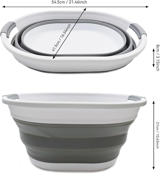SAMMART 32L Collapsible Plastic Laundry Basket - Image 5