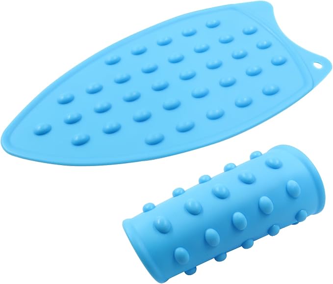2 Pcs Silicone Iron Rest Pads Mat Iron Hot Heat Resistant Protective Pads by Moicstiy