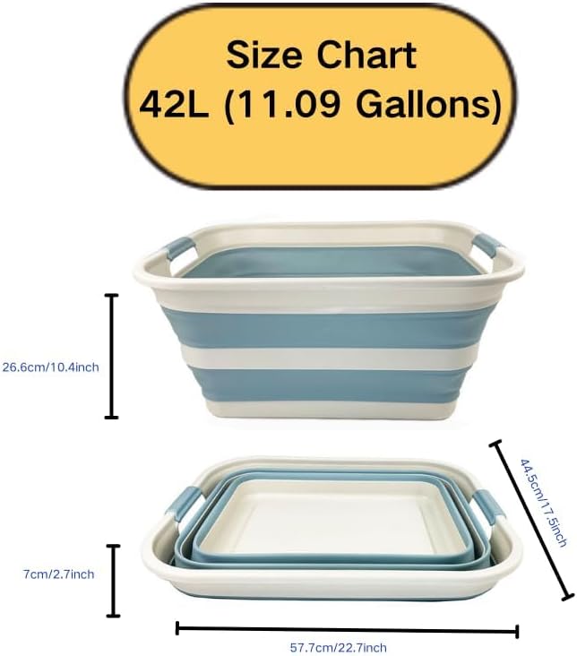 SAMMART 42L Collapsible Plastic Laundry Basket - Image 6
