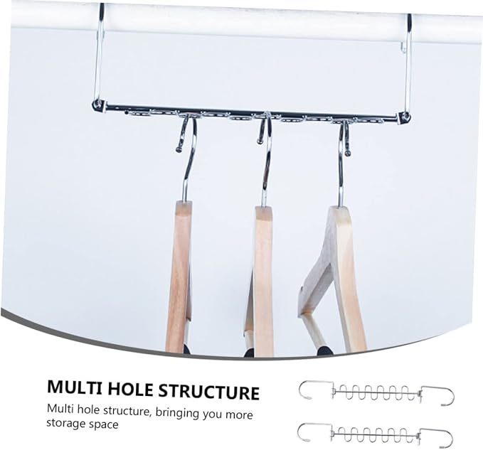 OUNONA 2pcs Metal Multi-Functional Clothes Hangers Foldable Drying Rack - Image 6