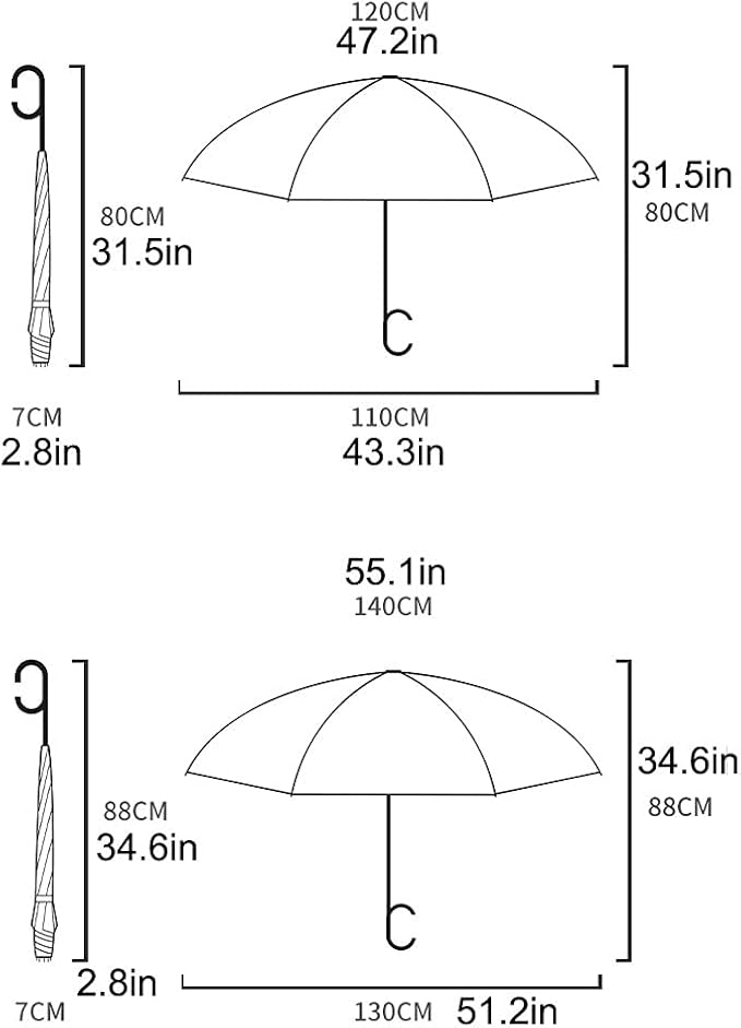 Inverted Umbrella for Car Windproof Automatic Golf Umbrella - Image 2