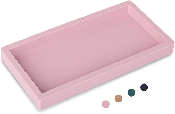 Small Silicone Bathroom Vanity Tray Rectangle Soap and Sponge Holder Kitchen by Heagoale