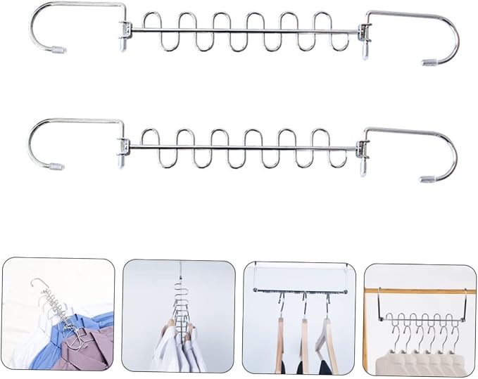 2pcs Multi Hole Clothes Rack Versatile Storage Hanger - Image 8