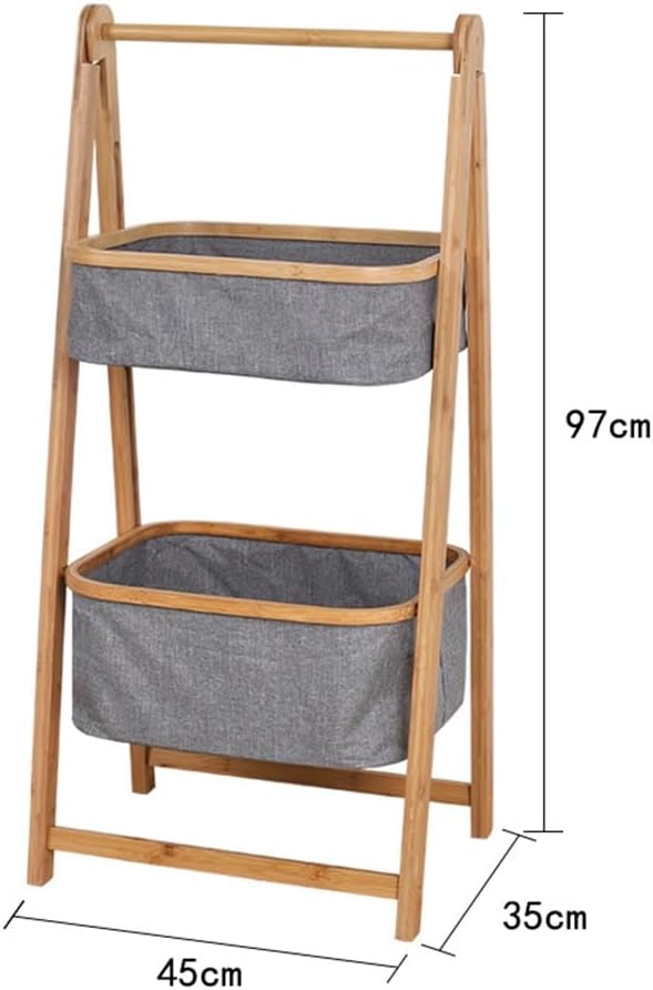 Bamboo Laundry Hamper Free-Standing Bamboo Frame Organiser - Image 7
