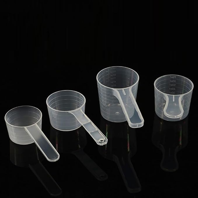 4 Pcs Plastic Transparent Measuring Spoons Protein Powder Scoops Flour Coffee - Image 4