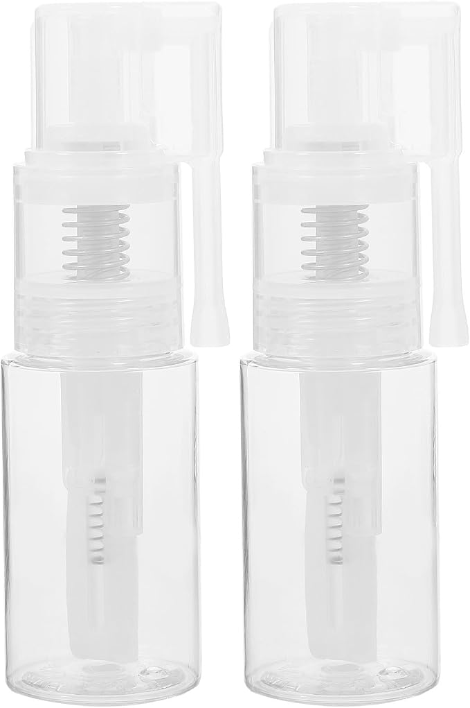 2pcs Long Nozzle Powder Spray Bottles 35ml Refillable Dry Powder Dispenser by WRITWAA