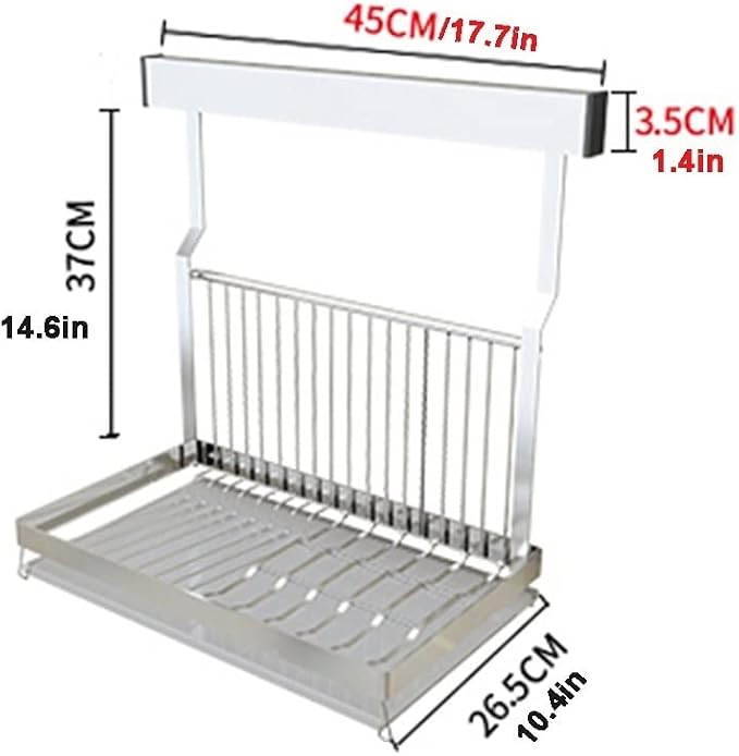 Wall Mount Foldable Dish Drying Rack Draining Dish Rack - Image 5