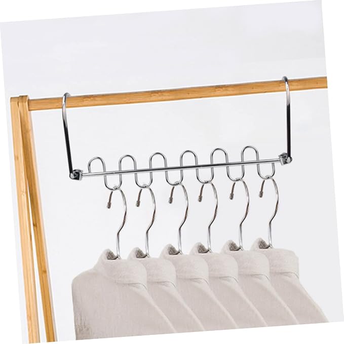 OUNONA 2pcs Metal Multi-Functional Clothes Hangers Foldable Drying Rack - Image 9