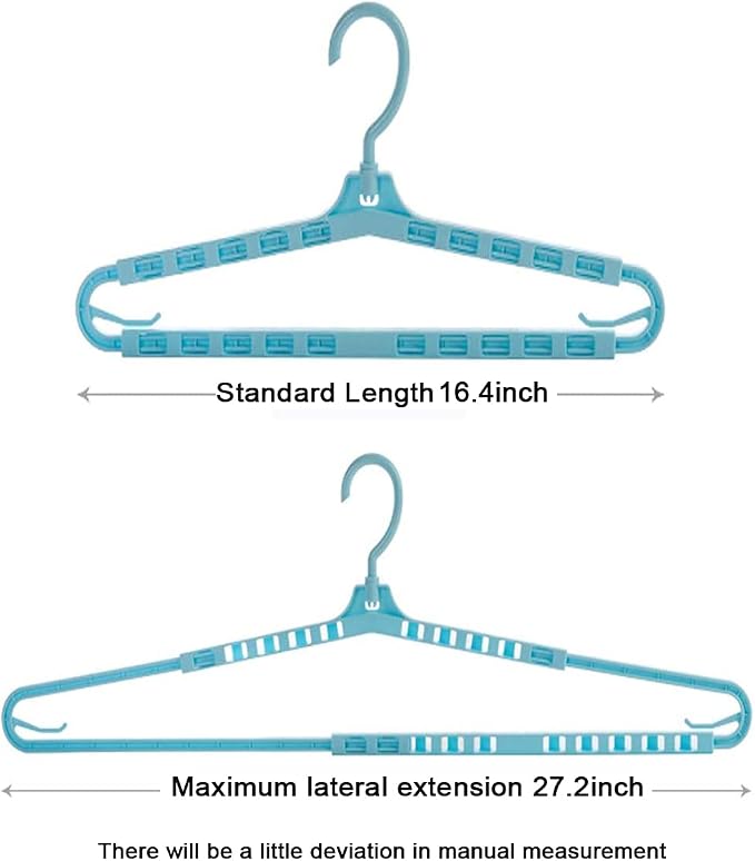 Extra Large Sturdy Hangers Big Drying Clothes Hangers Enlarge Adjustable - Image 2