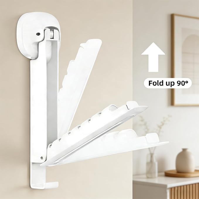 Foldable Clothes Drying Rack, Wall Mounted Drying Rack - Image 2