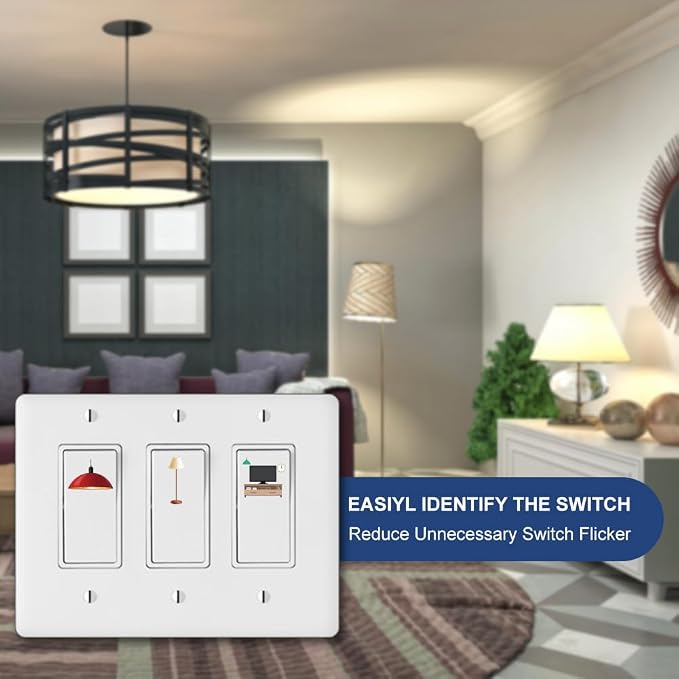 240 Pcs Light Switch Sticker Labels, 24 Designs Colorful Switch ID Stickers - Image 4