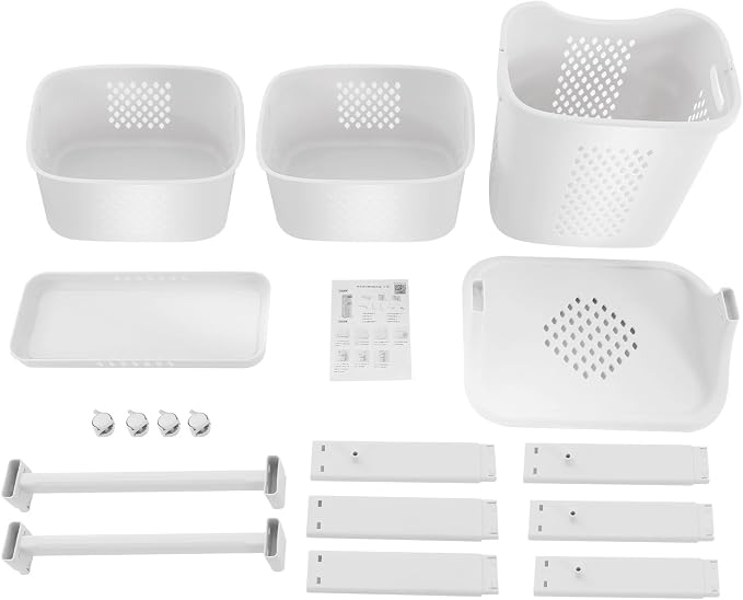 Laundry Basket 3 Tier Sorter Clothes Storage Hampe Organizer Shelf Rolling - Image 9