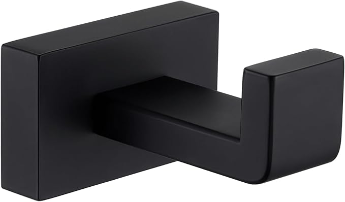 Suyar Matte Black Towel Hook, SUS304 Stainless Steel Bathroom Robe Holder by Suyar