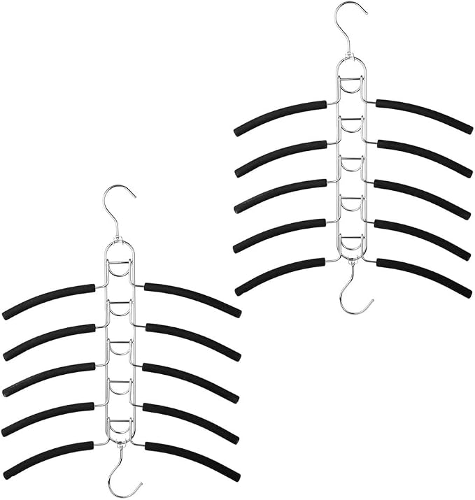 2-Pack Space-Saving Metal Hangers, 5-In-1 Multi-Layer Clothes Rack, Non-Slip - Image 5