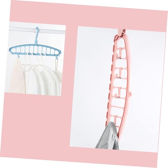 PRETYZOOM 2pcs Sturdy Material Folding Hangers Rotating Drying Rack - Image 8