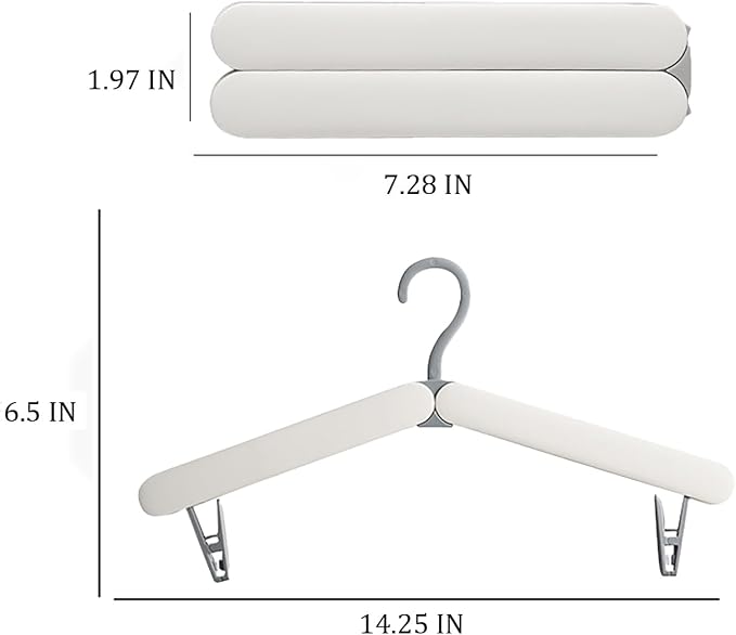 4 Pack Travel Hangers, Foldable Hangers, - Image 2