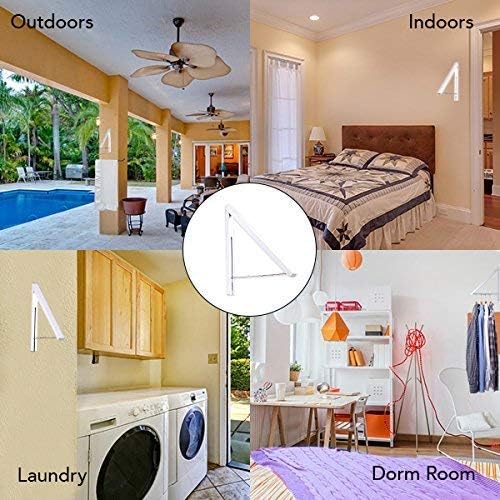 Single Foldable Clothing Rack, Wall-Mounted Retractable Clothes Hanger - Image 6