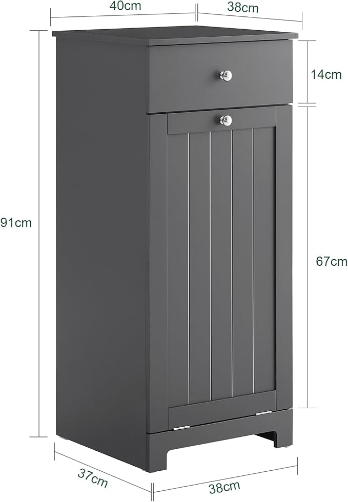 SoBuy Slim Short Laundry Cabinet - Image 3