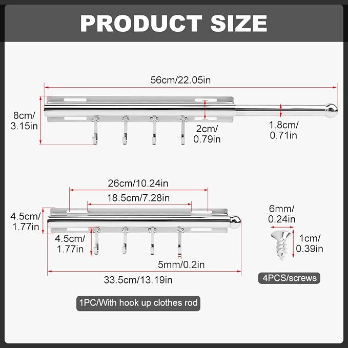 Valet Rod for Closet Pull Out - Image 2