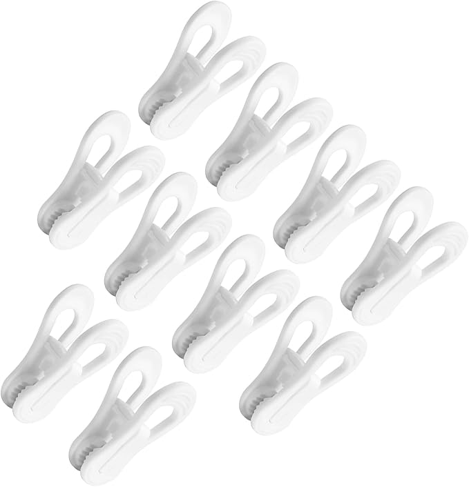 TOYANDONA 10pcs Non-Slip Plastic Hanger Clips by TOYANDONA