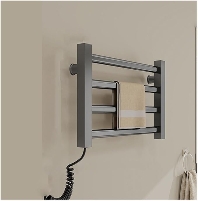 Energy-Saving Small Towel Warmer 4-Bar Heated Drying Rack Wall-Mounted Heated by Unknown