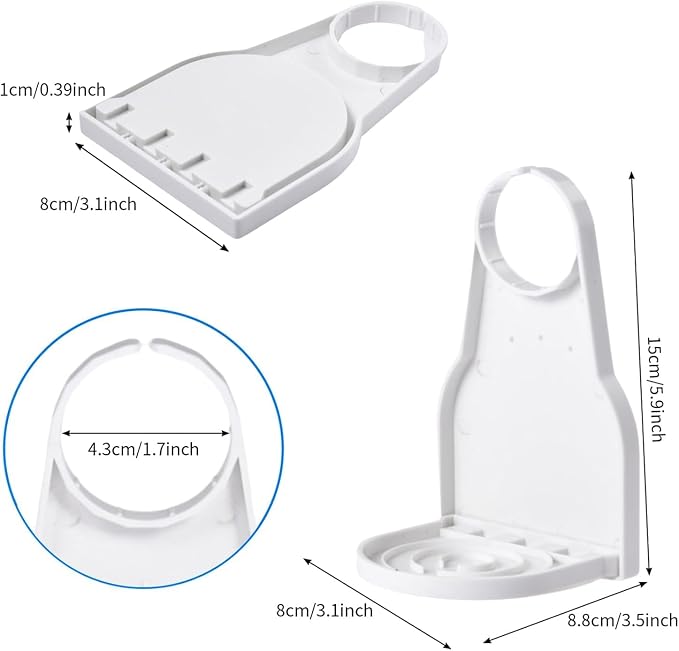 White Foldable Detergent Drip Catcher Laundry Clip Tight On Laundry Bottle - Image 3