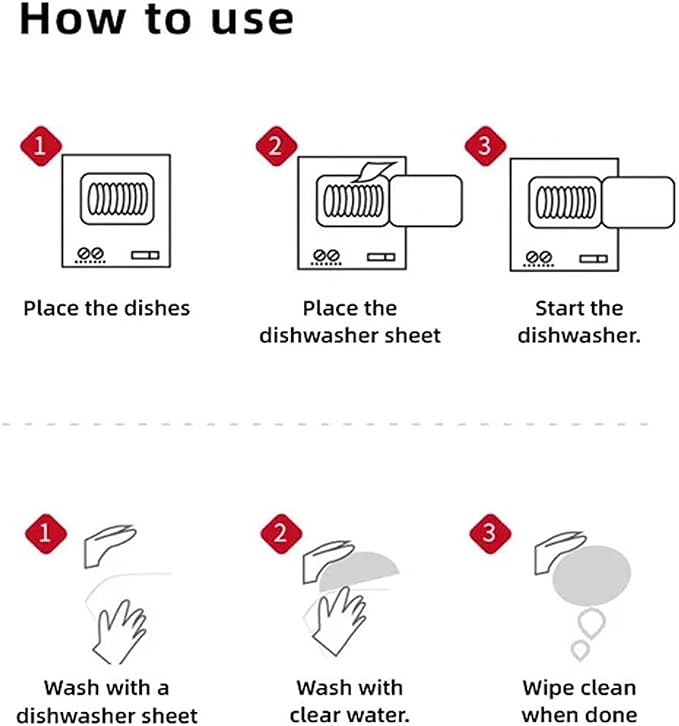 Dishwasher Detergent Sheets, Unscented Dishwashing Detergent, Dishwasher Pods - Image 9