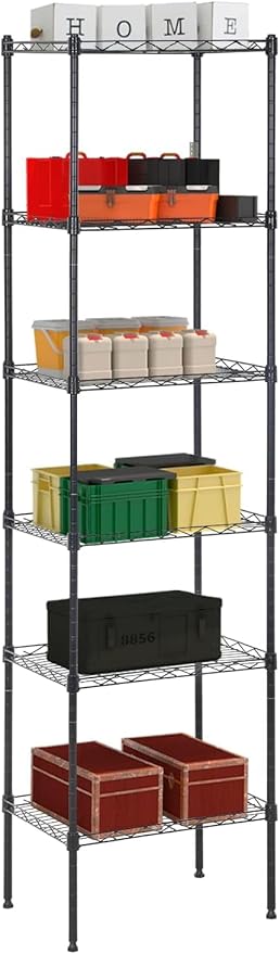Meet perfect 5-Tier Metal Storage Shelving Unit, 47.6" H x 16.7" W x 11.8" D by Meet+perfect
