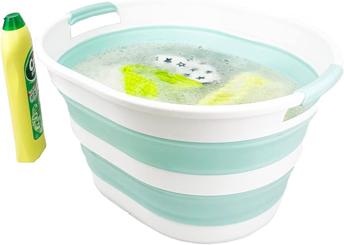 SAMMART 23L Set of 2 Collapsible Plastic Laundry Basket - Image 4