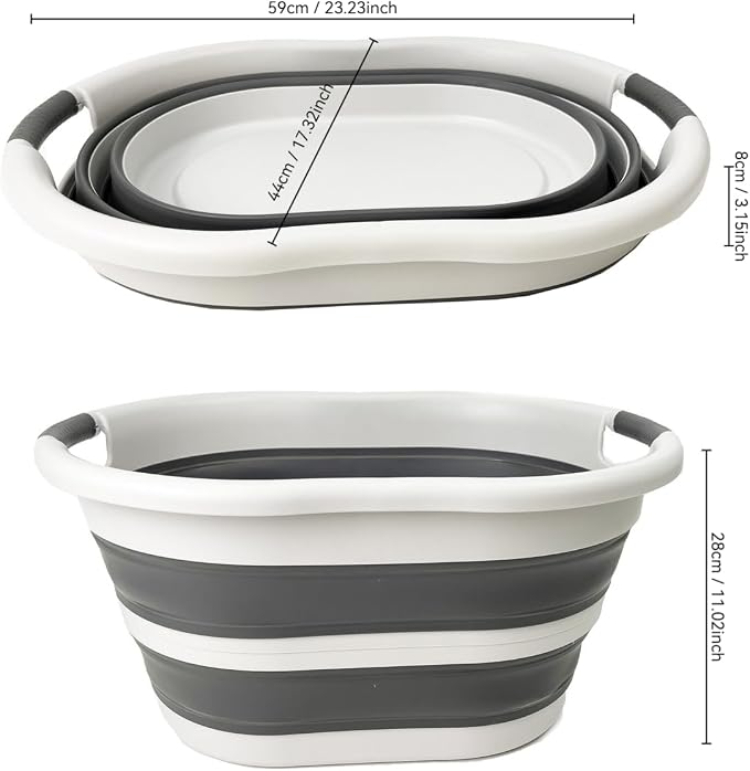 SAMMART 36L Collapsible Plastic Laundry Basket - Image 7