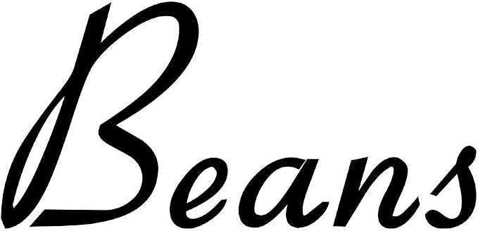 Beans 3.5w x 1.5h Label | Kitchen Organization | Die Cut Vinyl Decal | Black by MinglewoodTrading