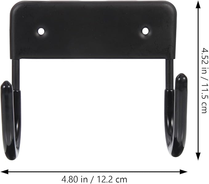 FUOYLOO Ironing Board Hanger Wall Mount Rack Black Heavy-Duty Utility Hook - Image 2