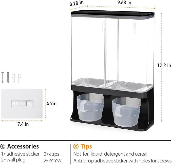 Laundry Scent Boosters Beads Dispenser, Conwomin Wall Mounted Laundry Detergent - Image 5