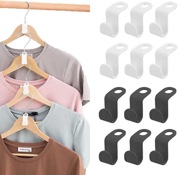 Clothes Hanger Connector Hooks, Thickened 20lbs Space Saving Closet Hanger by Woonsoon