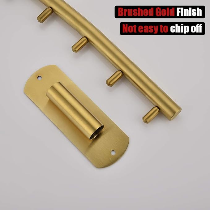 JQK Folding Clothes Hanger Rack, Stainless Steel Swing Arm Hook Holder - Image 7