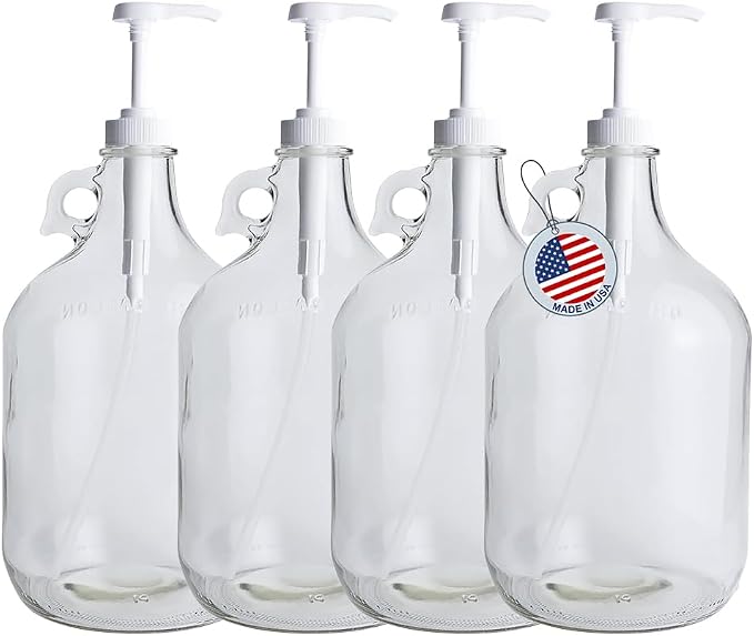 Fastrack 4-Pack 1 Gallon Glass Jug Laundry Detergent Dispenser – Airtight - Image 8