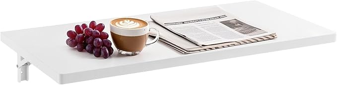 VEVOR Wall Mounted Folding Table, 47.2 x 19.7 inches Wall Mount Table, Floating - Image 11
