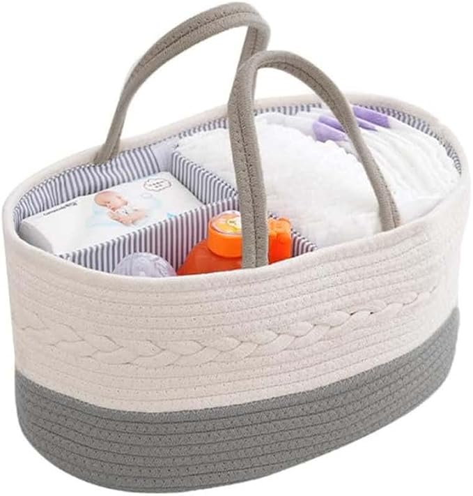 Diaper Caddy Organizer, Portable Nursery Storage Basket by Kamuavni