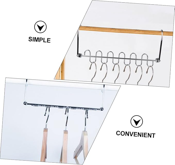 Luxshiny 2sets Space Saving Clothes Drying Rack Multi Hole Hangers - Image 4