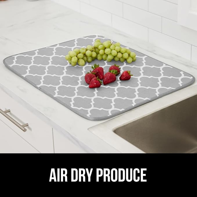 GORILLA GRIP Ultra Water Absorbent Microfiber Dish Drying Mat 2 Pack, Quick Dry - Image 9