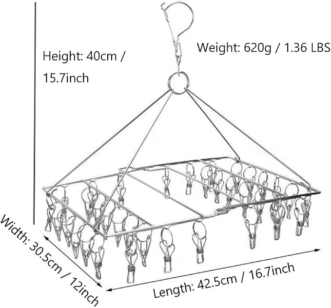 Folding Clothes Drying Hanger - Image 2