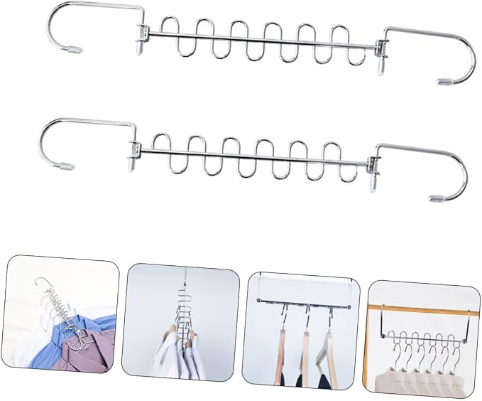 2pcs Multi-Hole Laundry Hanger Foldable Drying Rack - Image 5