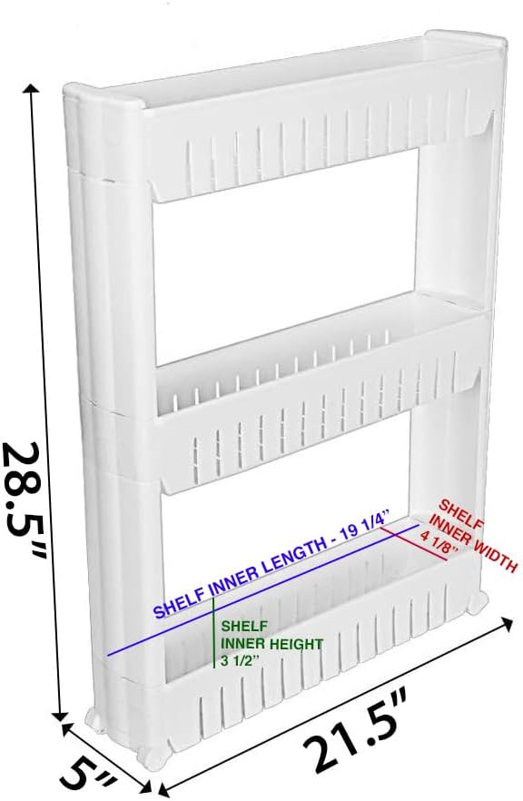 Modern Home Narrow Sliding Storage Organizer Rack - Image 8