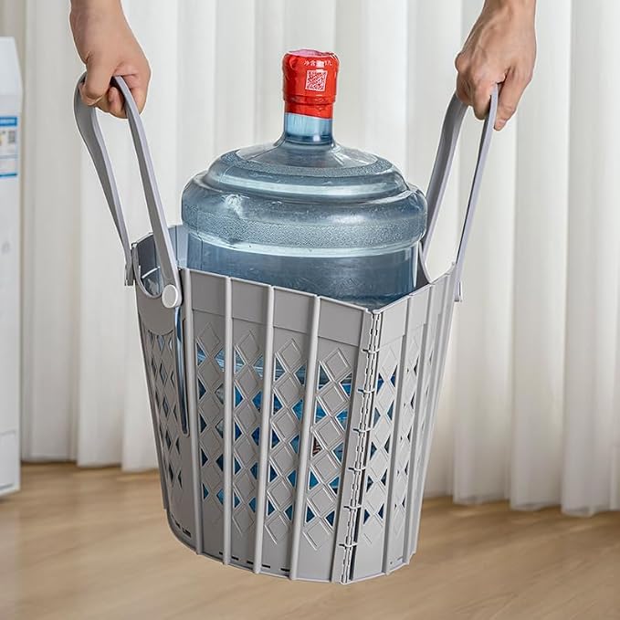 Laundry Basket Collapsible Plastic Portable Hamper, Waterproof Storage - Image 5
