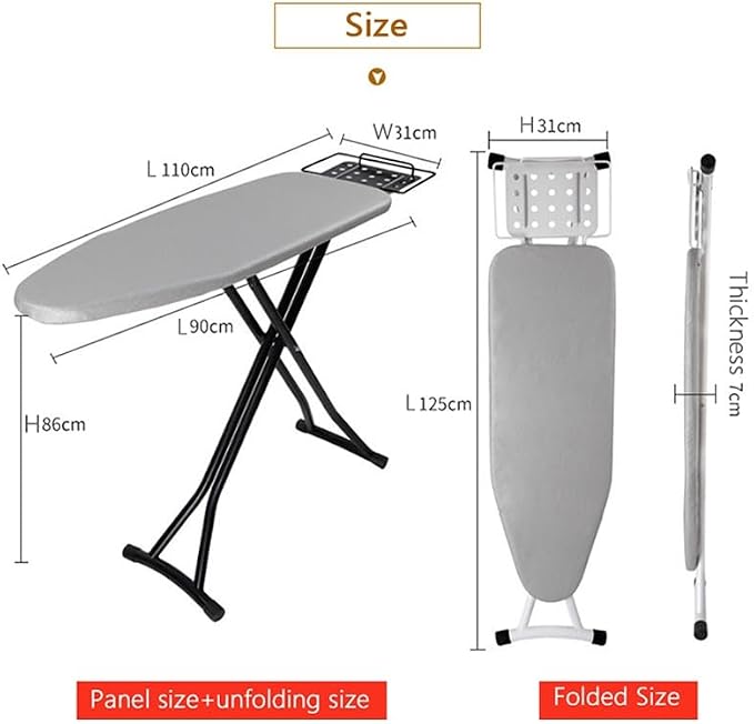 Deluxe Ironing Board with Heat-Resistant Cover & Thick Felt Pad, Foldable - Image 10