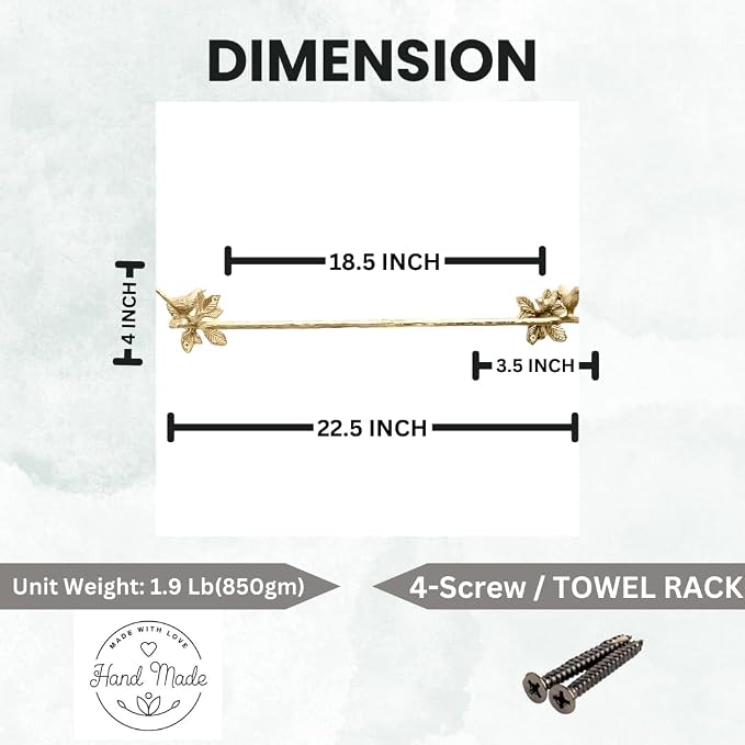 Solid Brass Bird Antique Towel Rod Bathroom Accessories Retro Hardware Bird - Image 3