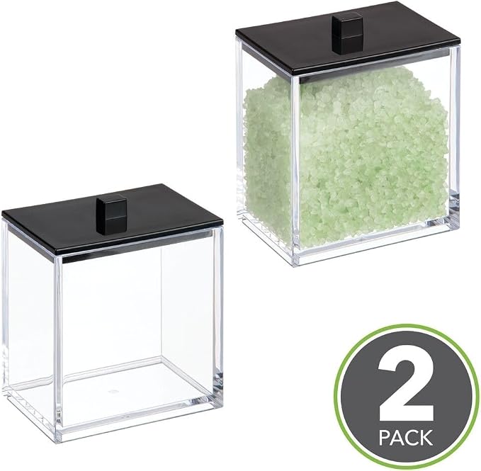 mDesign Plastic Rectangle Apothecary Canister - Image 6