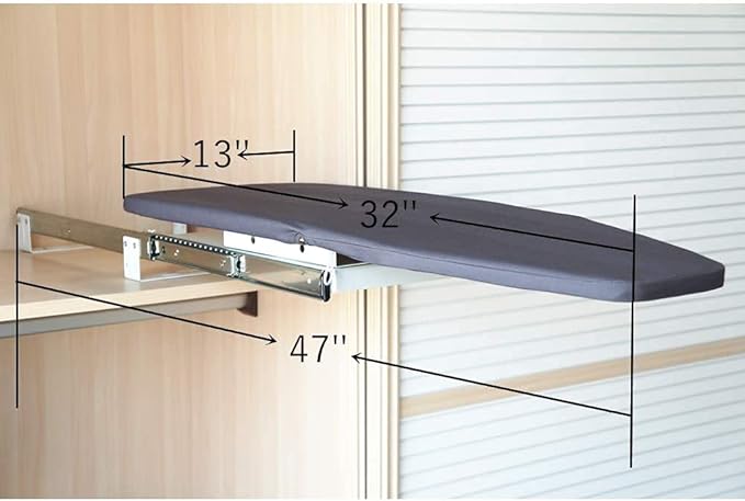 SAROSORA Retractable Ironing Board Closet Pull-Out Stow Away in The Cabinet - Image 7