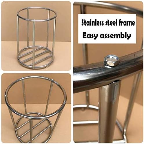 COAECJ Laundry Sorter Laundry Hamper Sorter Round Laundry Cart - Image 4