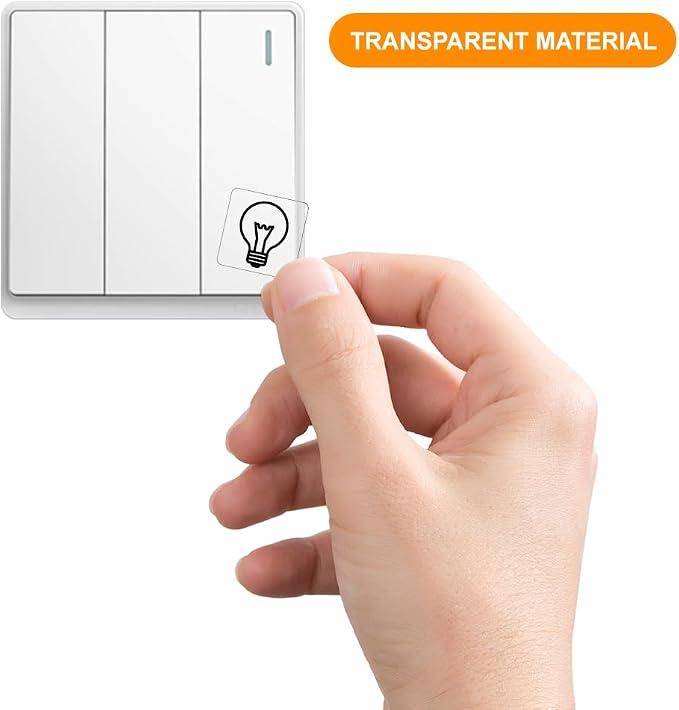 400 Pcs Light Switch Sticker Labels, 20 Designs Transparent Switch ID Stickers - Image 3
